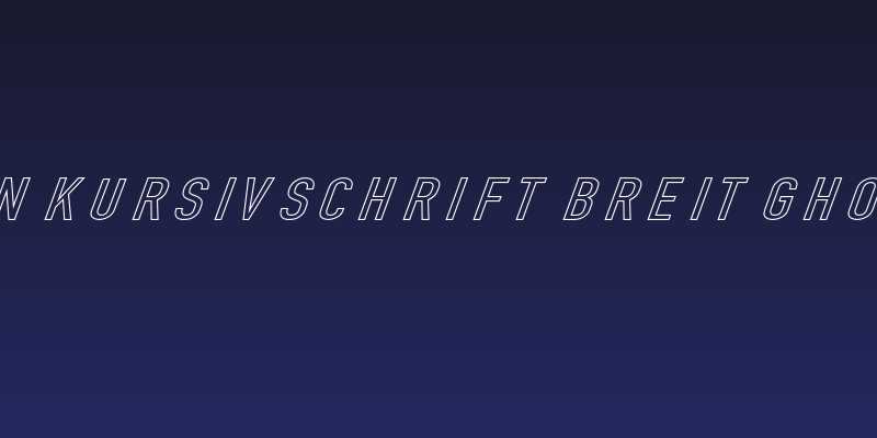 Din Kursivschrift Breit Ghost Social Header