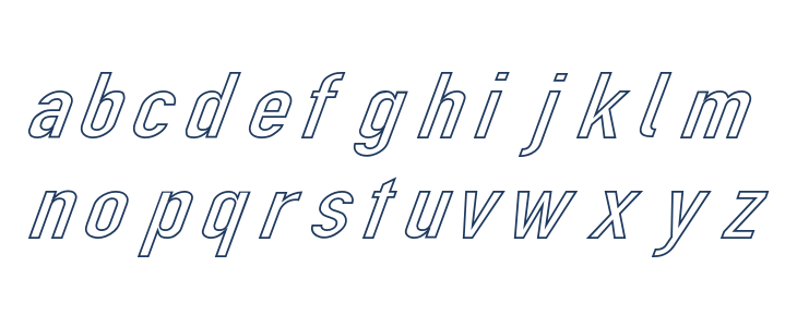 Din Kursivschrift Breit Ghost Lowercase