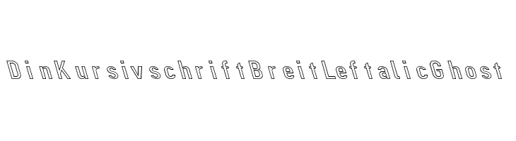 Din Kursivschrift Breit Leftalic Ghost  Frei Schriftart Herunterladen
