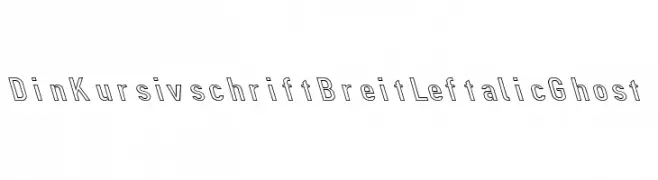 Din Kursivschrift Breit Leftalic Ghost  नि: शुल्क फ़ॉन्ट्स डाउनलोड
