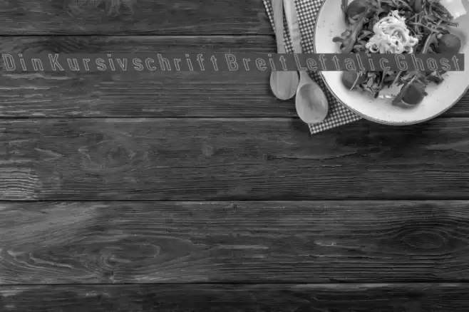 Din Kursivschrift Breit Leftalic Ghost  examples