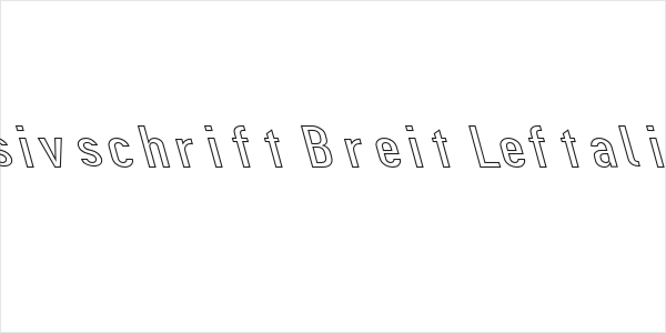 Din Kursivschrift Breit Leftalic Ghost Logo