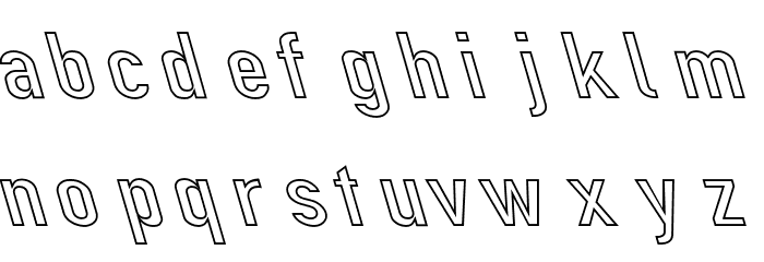 Din Kursivschrift Breit Leftalic Ghost Font LOWERCASE
