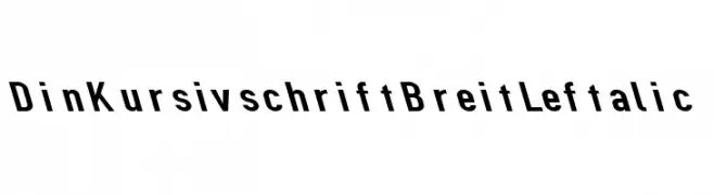 Din Kursivschrift Breit Leftalic  Fuentes Gratis Descargar