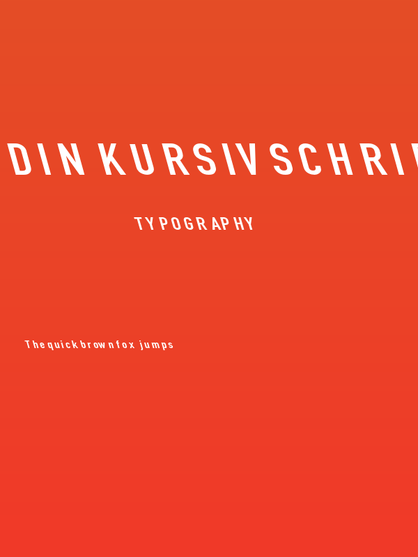 Din Kursivschrift Breit Leftalic Poster