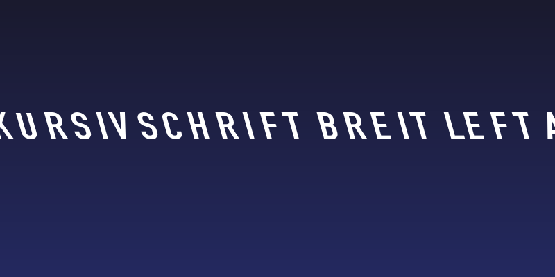 Din Kursivschrift Breit Leftalic Social Header