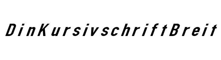 Din Kursivschrift Breit  Frei Schriftart Herunterladen