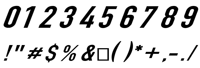 Din Kursivschrift Breit Font OTHER CHARS