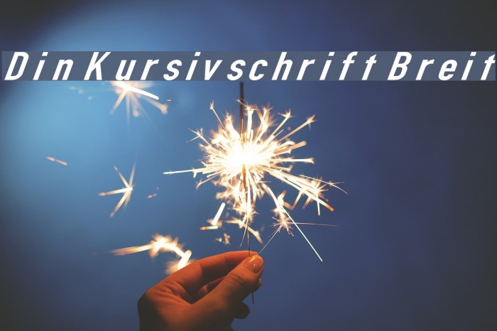 Din Kursivschrift Breit Font examples