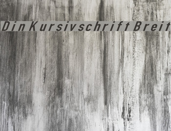 Din Kursivschrift Breit Font examples