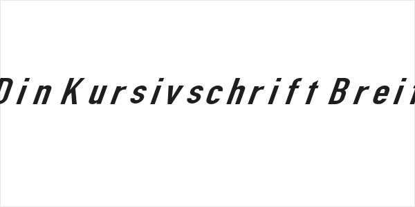 Din Kursivschrift Breit Logo