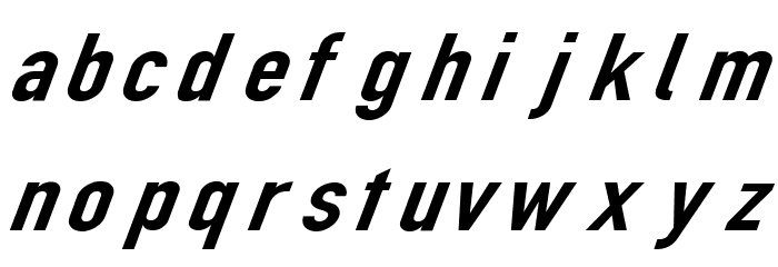 Din Kursivschrift Breit Font LOWERCASE