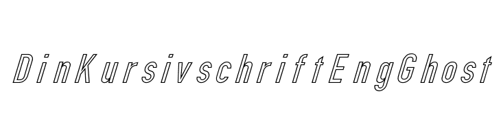 Din Kursivschrift Eng Ghost  Frei Schriftart Herunterladen