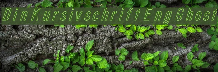 Din Kursivschrift Eng Ghost Font examples