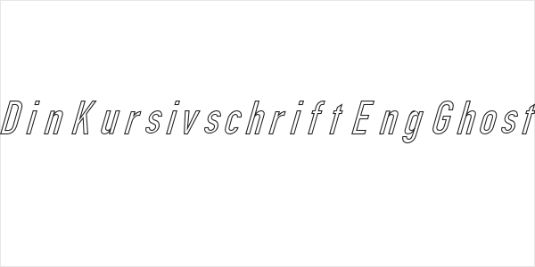 Din Kursivschrift Eng Ghost Logo