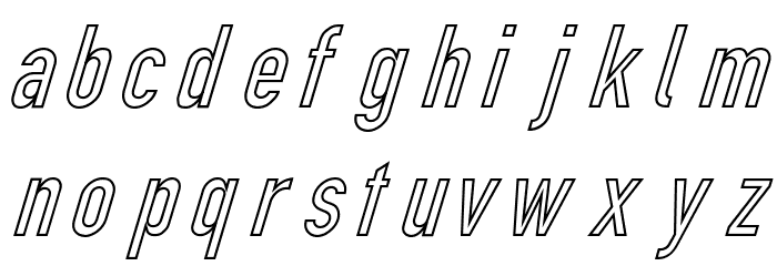 Din Kursivschrift Eng Ghost Font LOWERCASE