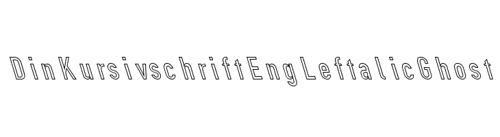Din Kursivschrift Eng Leftalic Ghost  免费字体下载