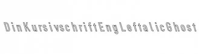 Din Kursivschrift Eng Leftalic Ghost  免费字体下载