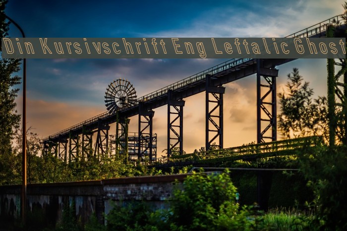 Din Kursivschrift Eng Leftalic Ghost Example 3