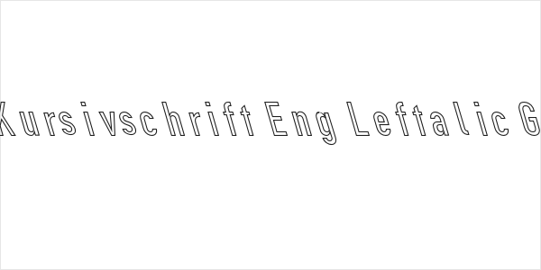 Din Kursivschrift Eng Leftalic Ghost Logo