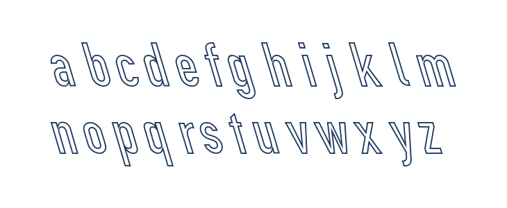 Din Kursivschrift Eng Leftalic Ghost Lowercase