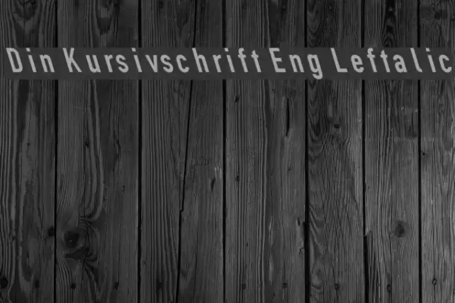 Din Kursivschrift Eng Leftalic Font examples