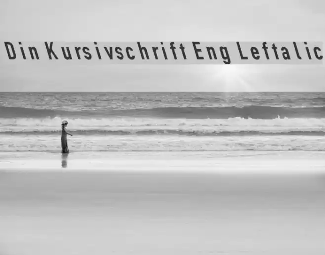 Din Kursivschrift Eng Leftalic Font examples