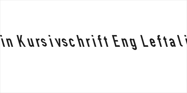 Din Kursivschrift Eng Leftalic Logo