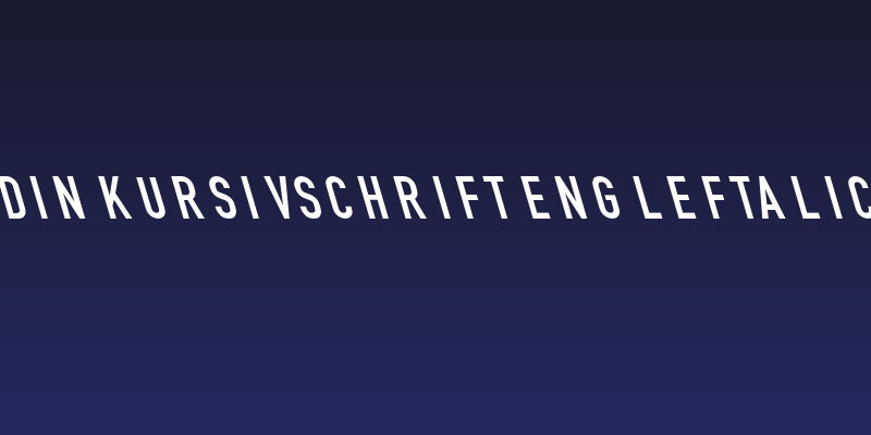 Din Kursivschrift Eng Leftalic Social Header