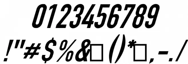 Din Kursivschrift Eng Polices AUTRES CHARS