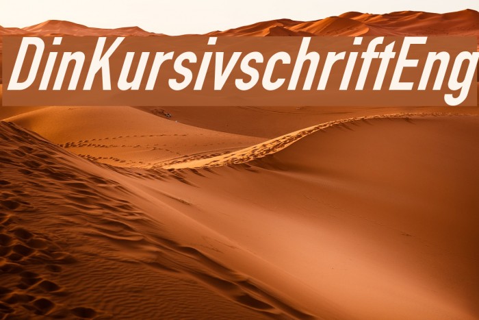 Din Kursivschrift Eng Font examples