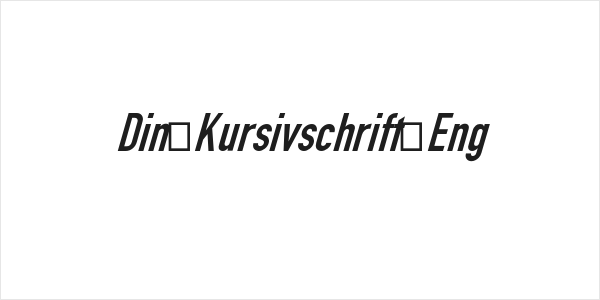 Din Kursivschrift Eng Logo