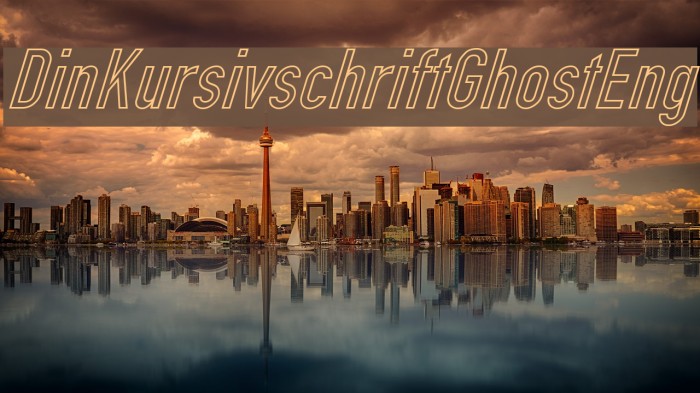 Din Kursivschrift Ghost Eng Шрифта examples
