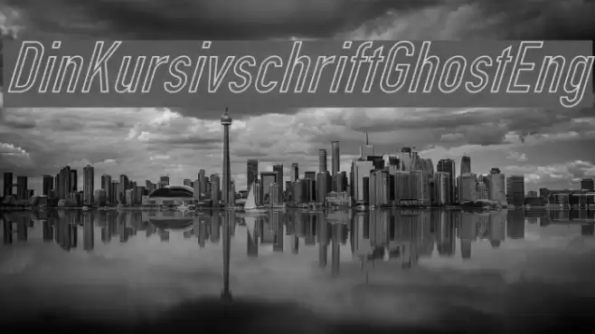 Din Kursivschrift Ghost Eng Шрифта examples