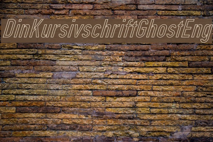 Din Kursivschrift Ghost Eng Шрифта examples