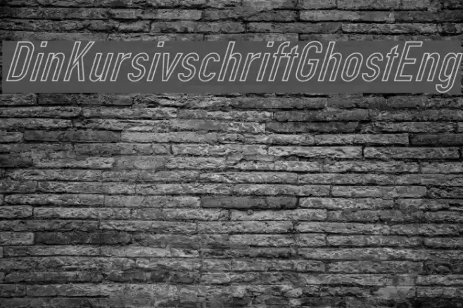 Din Kursivschrift Ghost Eng Шрифта examples