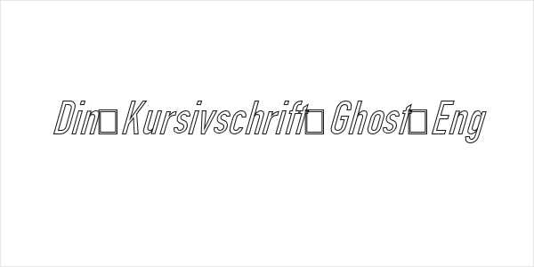 Din Kursivschrift Ghost Eng Logo