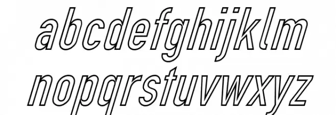 Din Kursivschrift Ghost Eng Font LOWERCASE