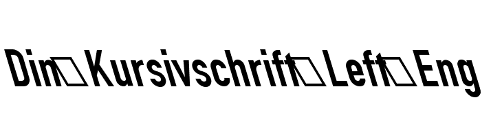 Din Kursivschrift Left Eng 
