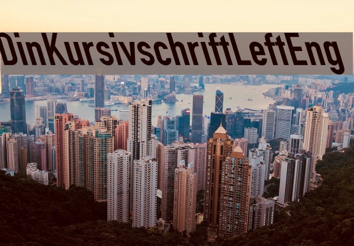 Din Kursivschrift Left Eng Font examples