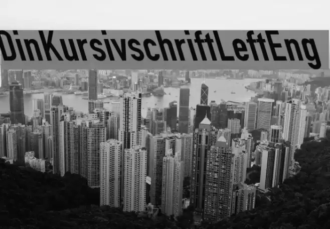 Din Kursivschrift Left Eng Polices examples