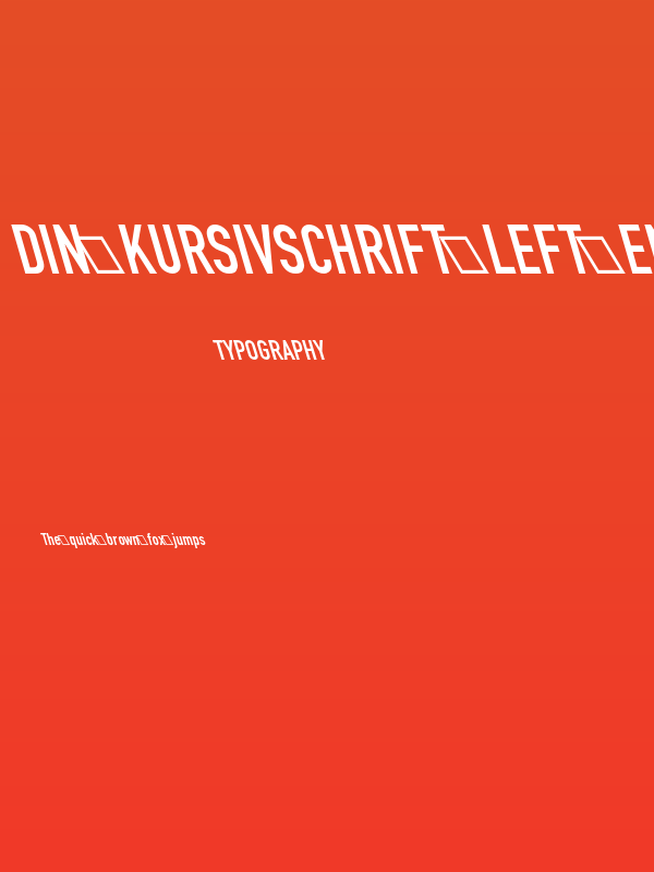 Din Kursivschrift Left Eng Poster
