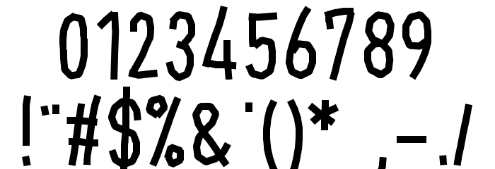 Din Tape Font OTHER CHARS