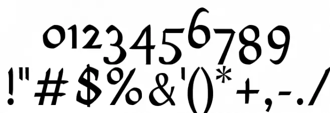 Dinah VAA Font OTHER CHARS