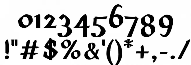 DinahVAA Bold Font OTHER CHARS