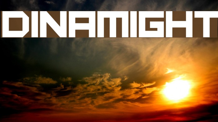 Dinamight Font examples