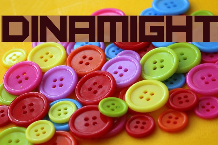 Dinamight Font examples
