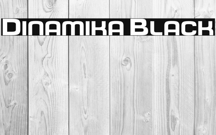 Dinamika Black फ़ॉन्ट examples