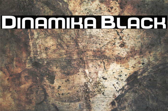 Dinamika Black फ़ॉन्ट examples