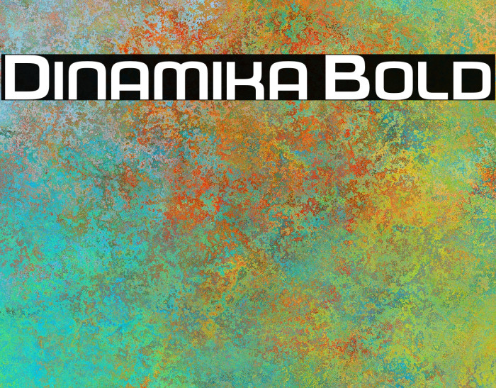 Dinamika Bold Font examples